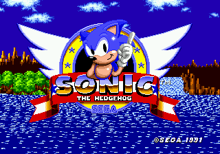 Заставка игры Sonic the Hedgehog